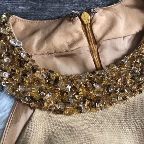 Michael Kors Gold Embellished Sleeveless Dress - Picture 6 of 9